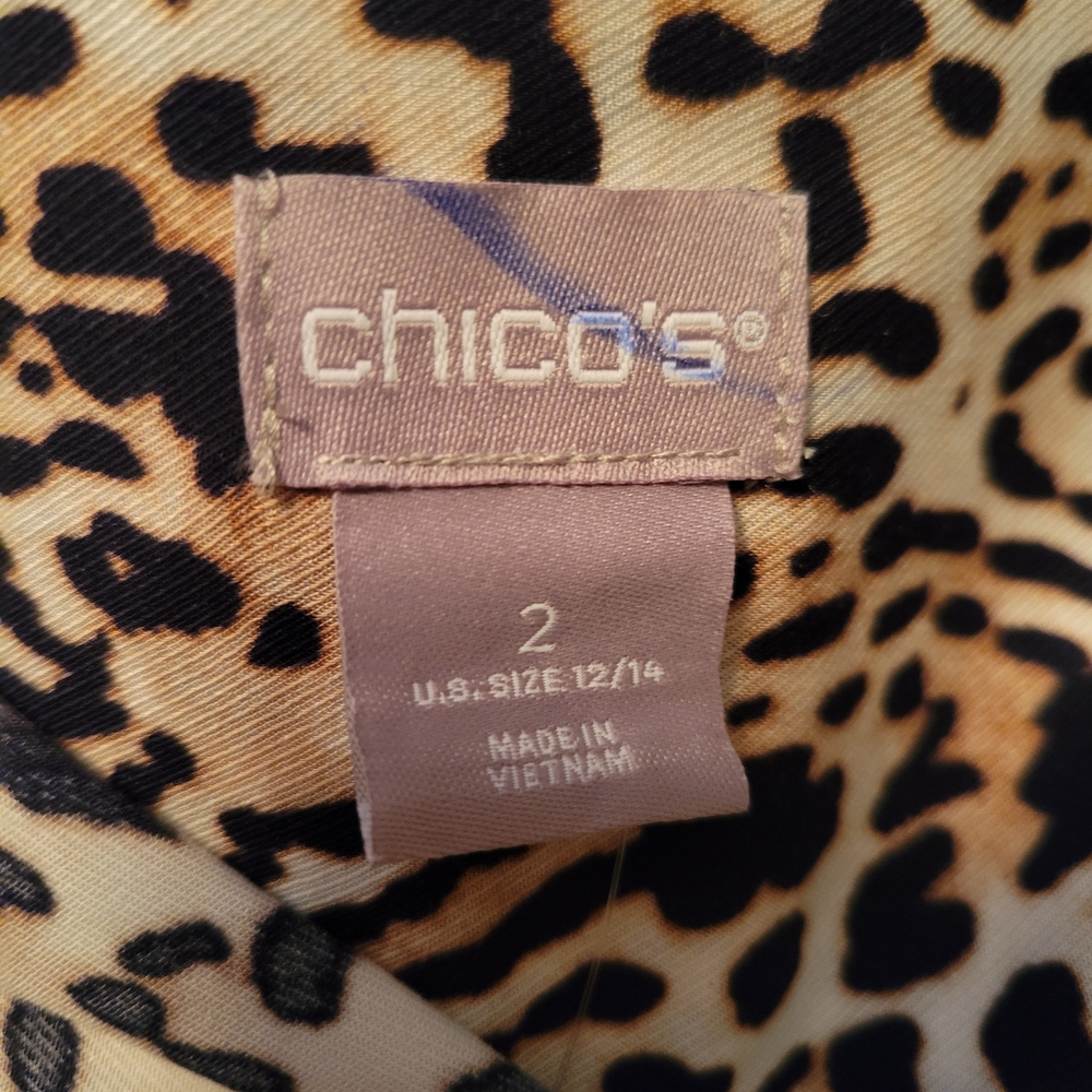Chico's Leopard Print Button Down Shirt NWT - Picture 8 of 11